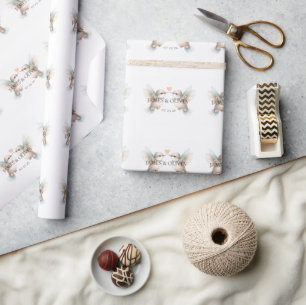 Papel de regalo personalizado Romance de colibrí A