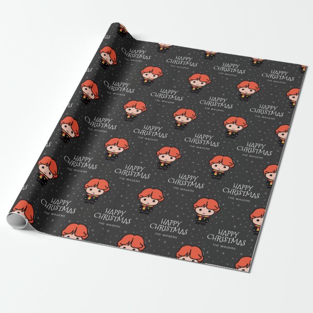 Papel De Regalo Personalizado Ron Weasley Personalizado | Navidade (Desenrollado)