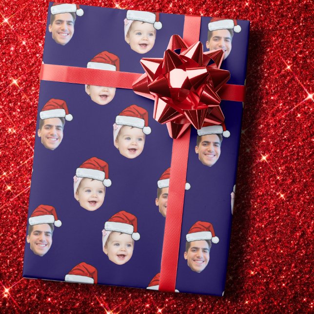 Papel De Regalo Personalizado Santa Hat Face (Subido por el creador)