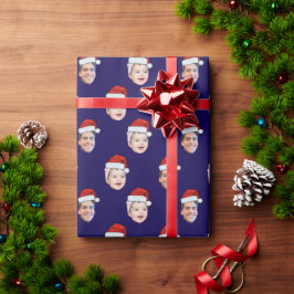 Papel De Regalo Personalizado Santa Hat Face