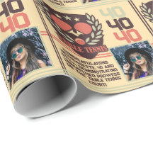 Personalizado Table Tennis Name Photo Age Birday