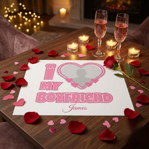 Papel De Regalo Personalizado Te Amo Mi Novio – Agregar Foto y Nom