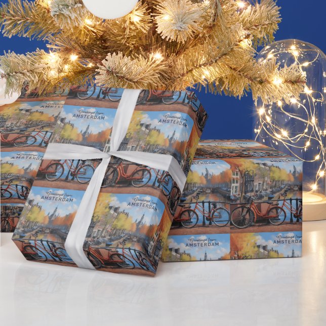 Papel De Regalo Personalizado Textos Ámsterdam (Vacaciones)