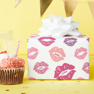 Papel De Regalo Personalizado Tiene Tu Nombre En Mis Labios