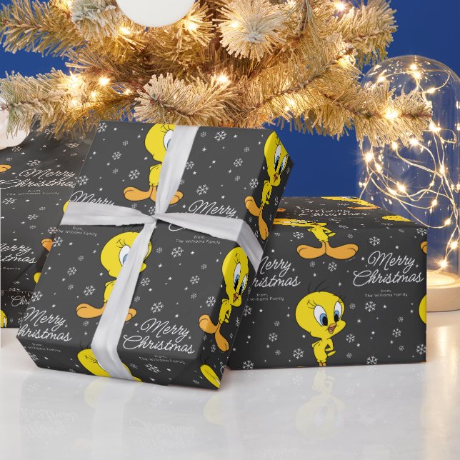 Papel De Regalo Personalizado TWEETY™ Bird Merry Christmas (Vacaciones)