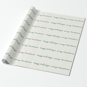 Papel De Regalo personalizado vacaciones crema manzana verde tinta
