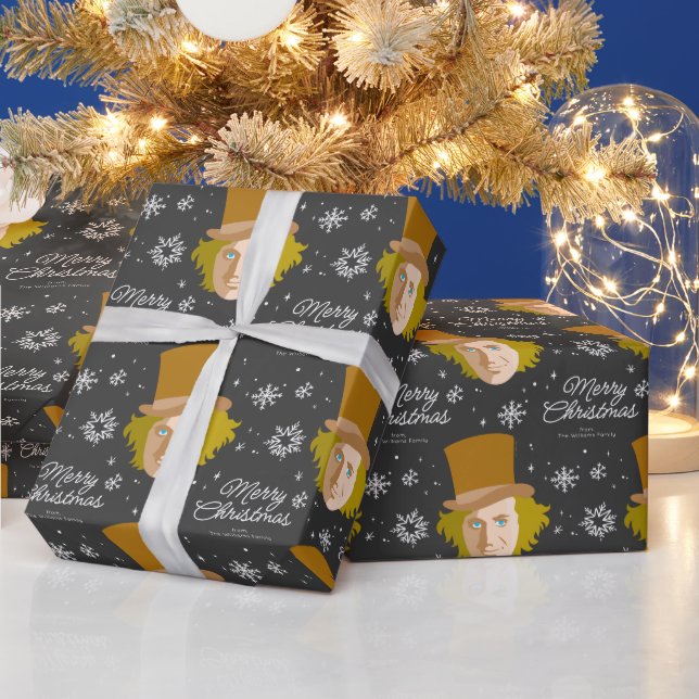 Papel De Regalo Personalizado Willy Wonka Navidades Gráfico de cop (Vacaciones)