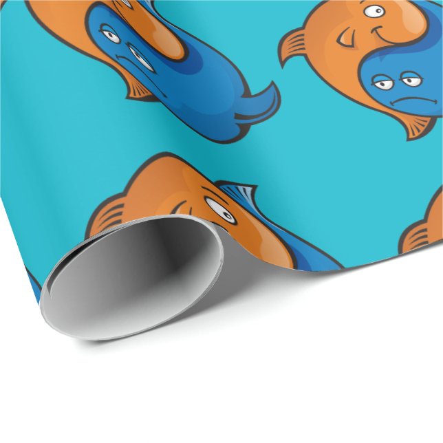 Papel De Regalo Personalizado Yin Yang Fish (Esquina del rollo)