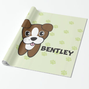 Papel De Regalo Personalizados de cohetes de perro™ - Bentley