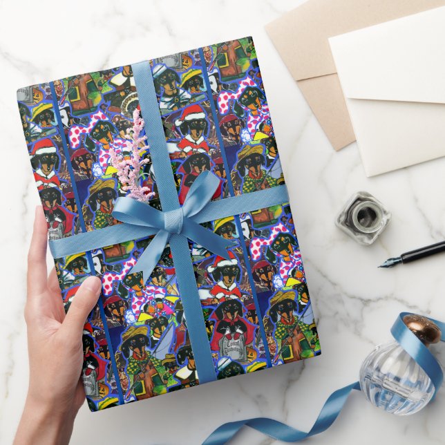 Papel De Regalo Personalizados de Dachshund (Regalar)