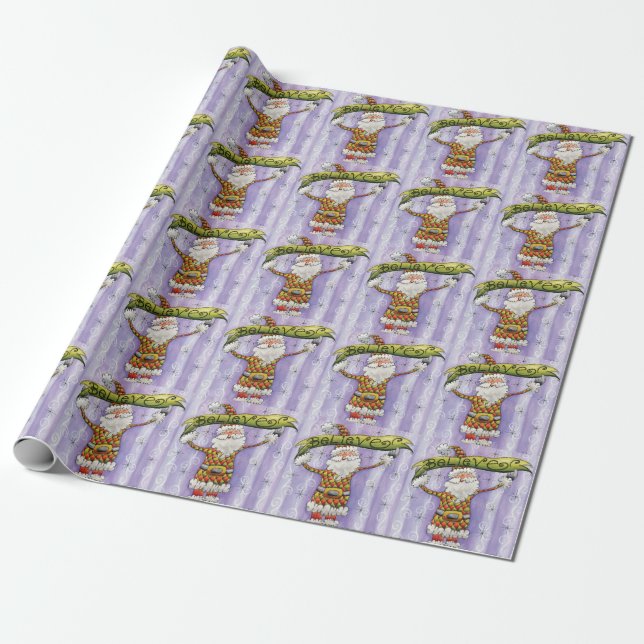 Papel De Regalo Personalizados Navidades, creo en Santa Claus (Desenrollado)