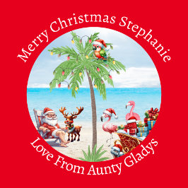 Papel De Regalo Personalizados Navidades Tropicales En Julio Fiest