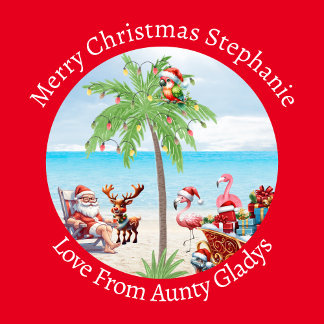 Papel De Regalo Personalizados Navidades Tropicales En Julio Fiest