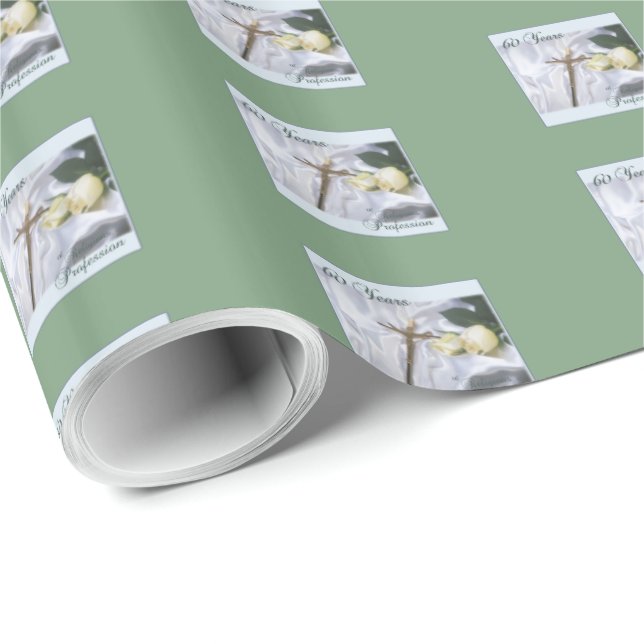 Papel De Regalo Personalizar, 60 años de profesión religiosa (Esquina del rollo)