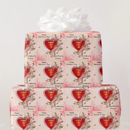 Papel De Regalo Personalizar a los El día de San Valentín romántic