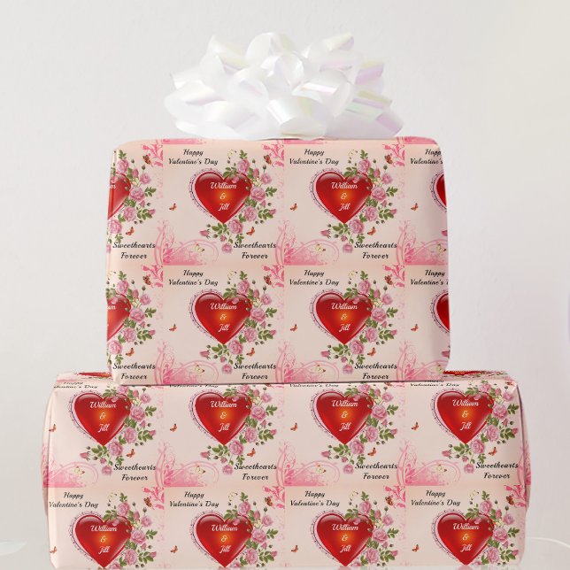 Papel De Regalo Personalizar a los El día de San Valentín romántic (Subido por el creador)