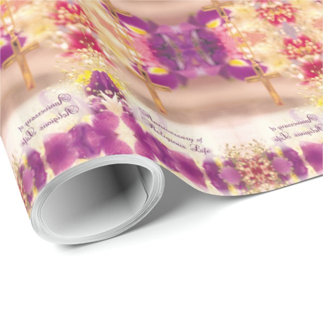 Papel De Regalo Personalizar, Aniversario Vida Religiosa, Nun (Esquina del rollo)