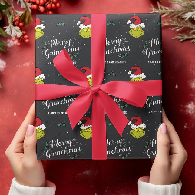 Papel De Regalo Personalizar Apellido - Grinch (Wrapped gift)