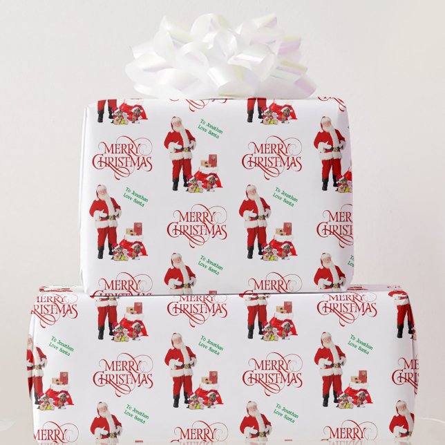 Papel De Regalo Personalizar con el nombre de los niños de Santa (Subido por el creador)