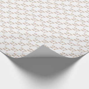 Papel De Regalo Personalizar con inicial, carta, número beige bla