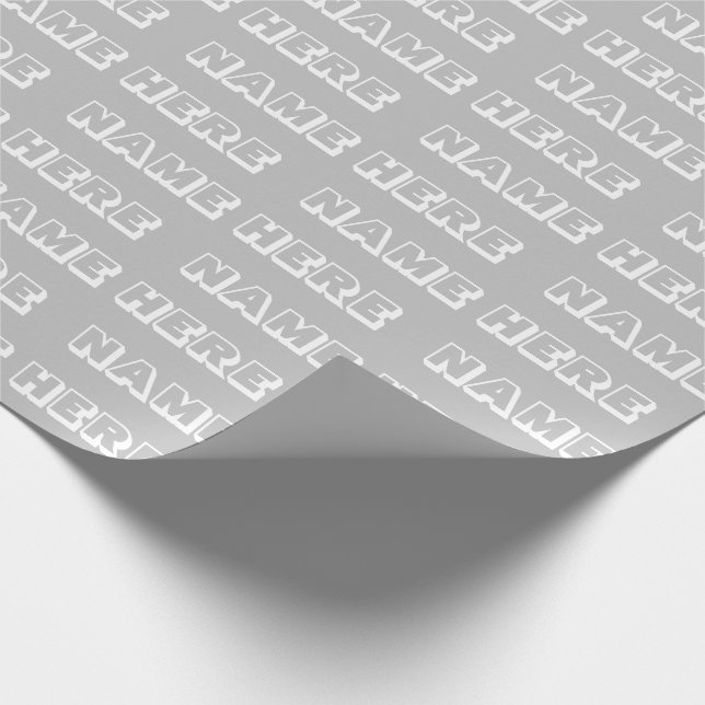 Papel De Regalo Personalizar con nombre, texto, regalo de cumpleañ (Esquina)