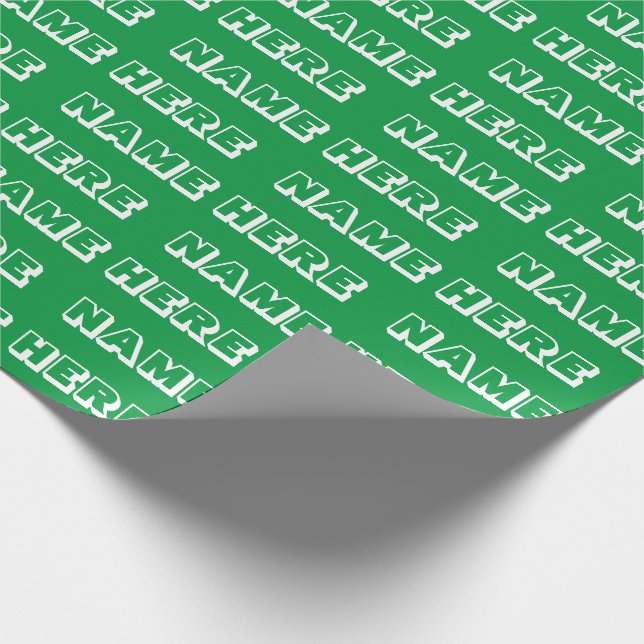 Papel De Regalo Personalizar con nombre, texto, regalo de cumpleañ (Esquina)