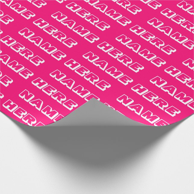 Papel De Regalo Personalizar con nombre, texto, regalo de cumpleañ (Esquina)