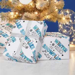 Papel De Regalo Personalizar de besos de invierno