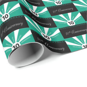 Papel De Regalo Personalizar, décimo aniversario de empleado