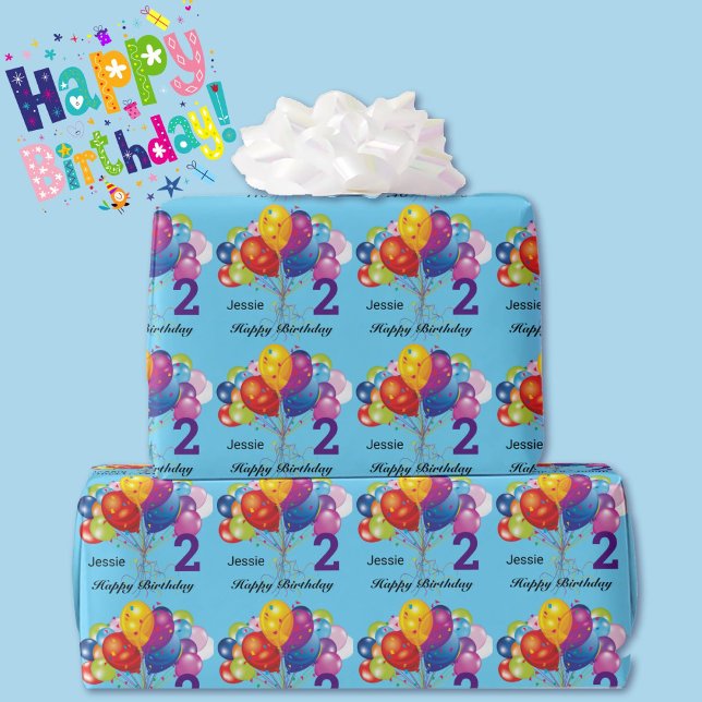 Papel De Regalo Personalizar el nombre y la edad del niño de cumpl (Subido por el creador)