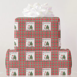 Papel De Regalo Personalizar nombres Navidades Red & Geen Plaid Sa