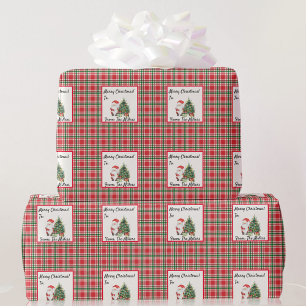 Papel De Regalo Personalizar nombres Navidades Red & Geen Plaid Sa