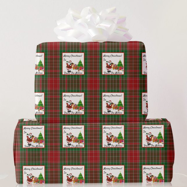 Papel De Regalo Personalizar nombres Navidades rojo y verde (Subido por el creador)