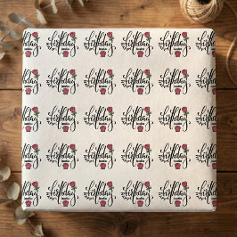 Papel De Regalo Personalized Birthday Pink Rose 