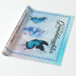 Papel De Regalo Personalized Blanket Butterfly To My Granddaughter<br><div class="desc">Personalized Fleece Blanket Butterfly To My Granddaughter, </div>