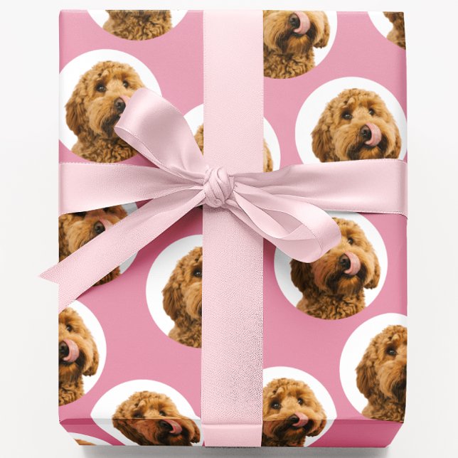 Papel De Regalo Personalized Dog Photo Pink  (Subido por el creador)