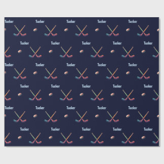 Papel De Regalo Personalized Hockey Wrapping Paper