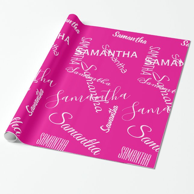 Papel De Regalo Personalized Name Custom  (Desenrollado)