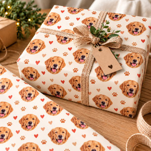 Papel De Regalo Personalized Pet Photo Wrapping Paper