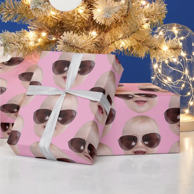 Papel De Regalo Personalized Photo Face  Gift, Birthday Christmas  (Vacaciones)