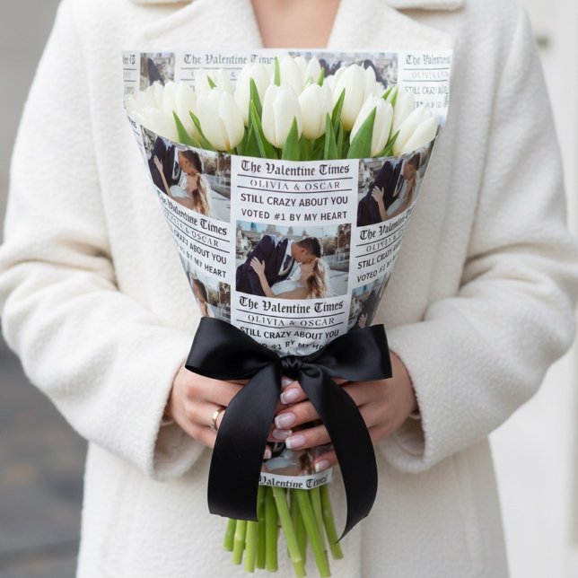 Papel De Regalo Personalized Valentine Newspaper Photo  (Subido por el creador)