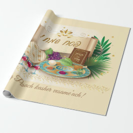 Papel De Regalo Pesach Seder Kosher seis diferentes alimentos de p