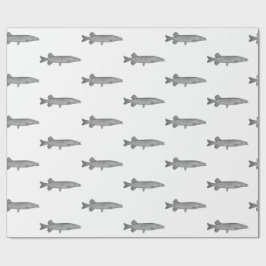 Papel De Regalo Pesca de agua dulce vintage - Pike septentrional