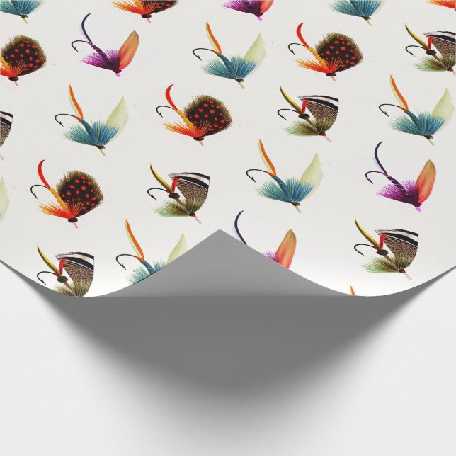 Papel De Regalo Pesca de Fishman Fly Flies (Esquina)