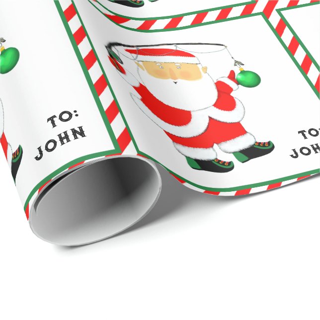 Papel De Regalo Pesca de Navidad (Esquina del rollo)