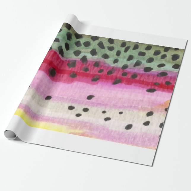 Papel De Regalo Pesca de trucha arco iris (Desenrollado)