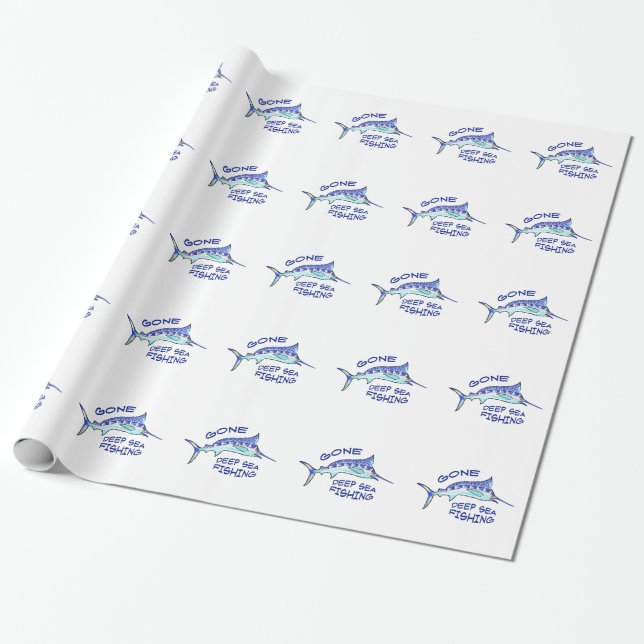 Papel De Regalo Pesca en aguas profundas desaparecidas (Desenrollado)