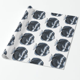 Papel De Regalo Pescado Corto Con Anguilas Tropicales