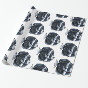 Papel De Regalo Pescado Corto Con Anguilas Tropicales