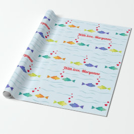 Papel De Regalo Pescado de amor lindo en el océano